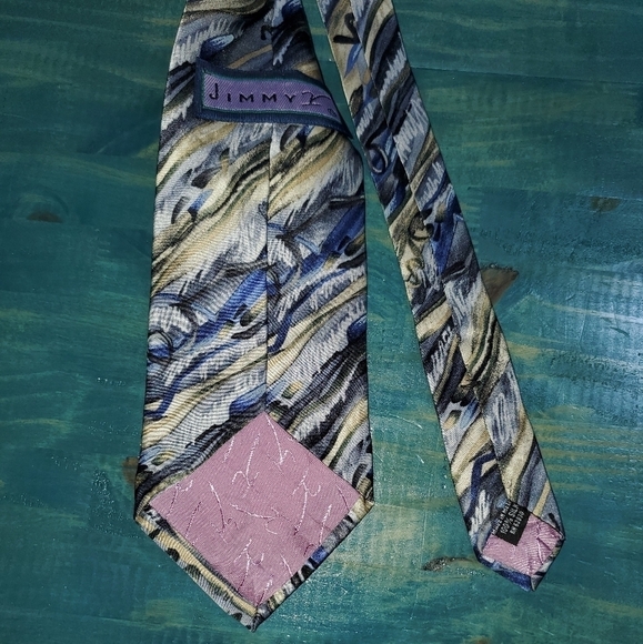 Blue, Cream Printed Tie New - Picture 6 of 6